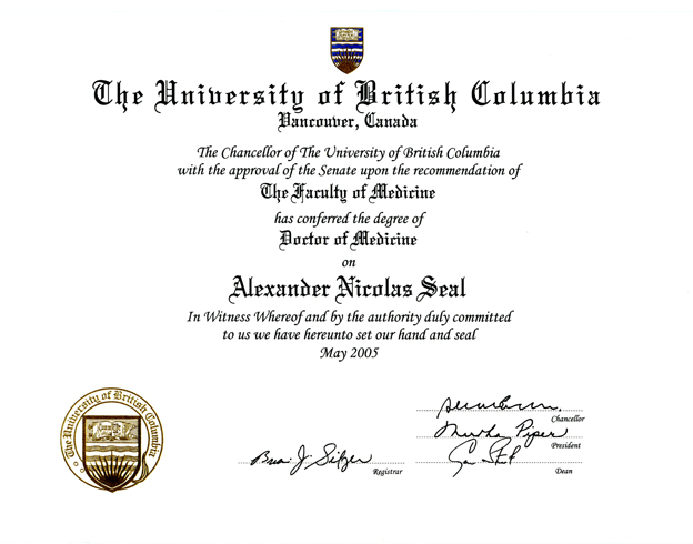 UBC Diploma