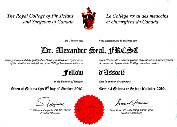 RCPSC Diploma